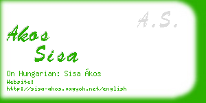 akos sisa business card